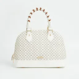 Code by Lifestyle Beige Printed Satchel-image-56