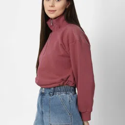 Forever 21 Mauve Regular fit Sweatshirt image 3