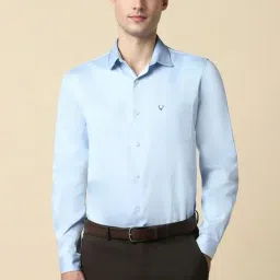 Allen Solly Blue Cotton Slim Fit Shirts-picture-26