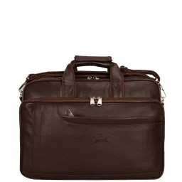 Leather World Brown Synthetic Medium Laptop Messenger Bag image 1