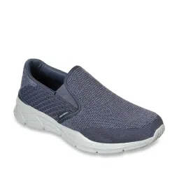 Skechers Men's EQUALIZER 4.0 - REVIVIFY Navy Grey Casual Slip On Shoe image 2