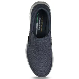 Skechers Men's EQUALIZER 4.0 - REVIVIFY Navy Grey Casual Slip On Shoe image 4