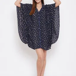 The Kaftan Company Navy Printed Kaftan Sleepshirt image 5