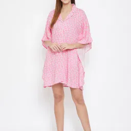 The Kaftan Company Pink Printed Kaftan Sleepshirt image 5