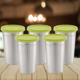 Magnus Silver Steel Easy Lock Airtight & Leakproof Tumbler Glass (1.75 L) - Set of 5-picture-41