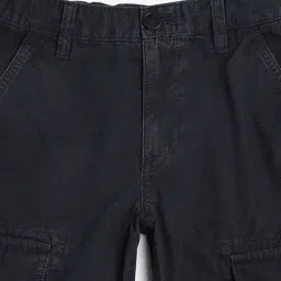 TOMMY HILFIGER Navy Boys Straight Fit Solid Mid Rise Cargo image 3