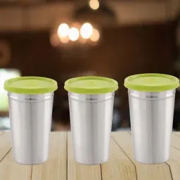 Magnus Silver Steel Easy Lock Airtight & Leakproof Tumbler Glass (1.05 L) - Set of 3-picture-35