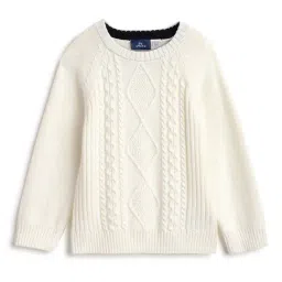 Chicco Boys White Regular Fit Self Design Sweater-image-7