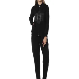 Sweet Dreams Black Embellished Sweatshirt With Trackpants image 1
