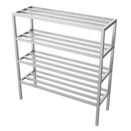 Shri Saraswati Kitchen Equipment Pipe Rack With 4 Treas Polished SS202 Sliver, SSKE 48-picture-26