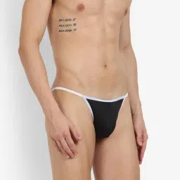 La Intimo Black Polyester Relaxed Fit Solid Briefs image 3