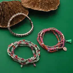 Accessorize London Women's Multi Stretch Bracelet Multipack-image-0