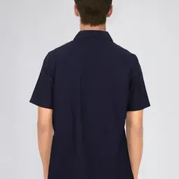 Lee Blue Cotton Comfort Fit Self Design Casual Shirts image 2