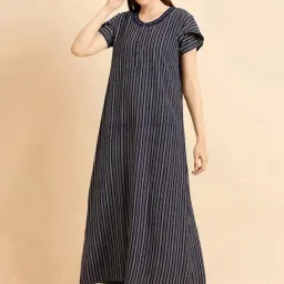 Sweet Dreams Navy Striped Nighty-picture-29