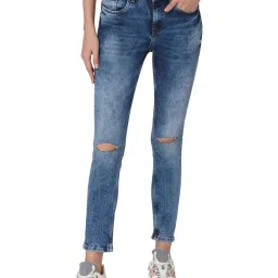 Vero Moda Light Blue Distressed Jeans image 1