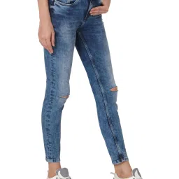 Vero Moda Light Blue Distressed Jeans image 3