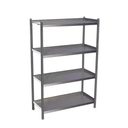 Shri Saraswati Kitchen Equipment Sheet Rack With 4 Treas Brushed SS202 Sliver, SSKE 49-picture-15