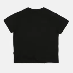 Puma Kids Essentials Black Logo Print Cotton Top image 2