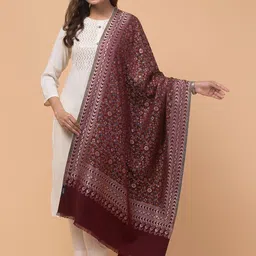 Tweedle Women Floral Woven Design Acrylic Shawl-image-52