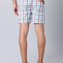 Urban Scottish Blue Regular Fit Checks Boxers image 2