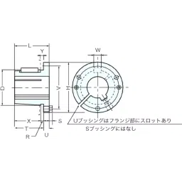 Mitsuboshi Type 2 U0 Bushing for Maxstar Wedge Pulley 120 mm, U0-120N-JIS image 2