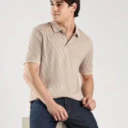 Calvin Klein Jeans Typography Printed Polo Collar Pure Cotton T-shirt image 2