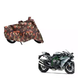 Auto Pearl Waterproof Two Wheeler Cover For Kawasaki Ninja H2 (Green & Multi Color)-image-91