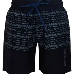 Superyoung Kids Black & Grey Printed Shorts-image-2