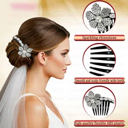 MAJESTIQUE Girls Embellished Comb Pin image 3