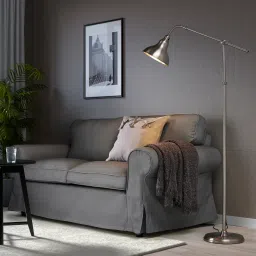 ikea ankarspel Floor/reading lamp, pewter effect image 2