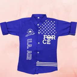 BAESD Boys Classic Fit Typography Printed Band Collar Cotton Casual Shirt-image-32