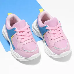 Cute Walk by Babyhug Sport Shoes With Tie Up Laces - Pink-picture-11