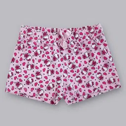 Kidsville Hello Kitty Featuring Kitty White & Hearts Printed Shorts - Pink-picture-19