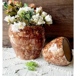 Niyara Combo Stylish Ceramic Pots for Indoor Plants - Brown Combo-image-27