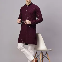 Go Stylish Men Embellished Sequinned Kurta image 2