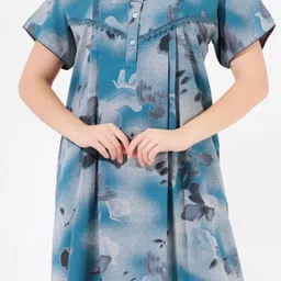 TRUNDZ Abstract Printed Maxi Nightdress image 5