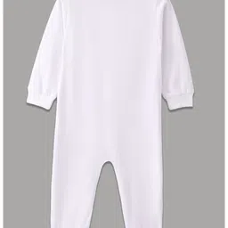 BLUSHES 100% Cotton Fathers Day Theme Full Sleeves Best Dad Ever Text Printed Romper - White image 3