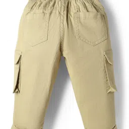 Babyhug Twill Woven Full Length Trouser With Stretch & Pockets - Beige image 2