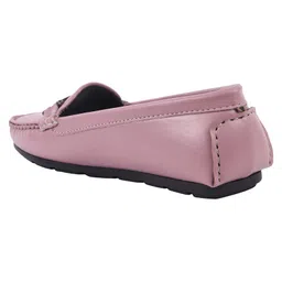 Shoetopia Metal Applique Detailed Loafers - Mauve image 3