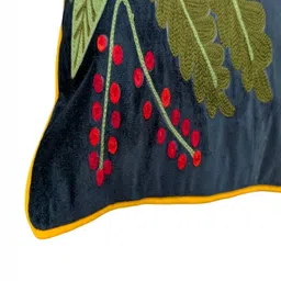 Good Vibes Navy Blue & Blue Embroidered Rectangle Cushion Covers image 2