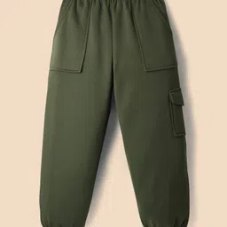 Tiara Interlock Knit Full Sleeves Floral Threadwork Distressed Top & Joggers Set - Olive Green image 5