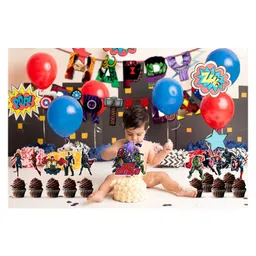 ZYOZI Avenger Themed Birthday Decoration Kit Multicolour - Pack of 37 image 5