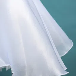 Babyhug Glass Nylon 5 Layers Sleeveless Party Dress With Floral Corsage & Embellished Waist Belt Detailing & Cotton Lining - White image 5