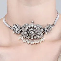 Sangria Stone-Studded & Beaded Jewellery Set-picture-34