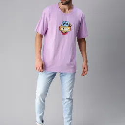 Veirdo Lilac Printed Oversized T-Shirt image 5