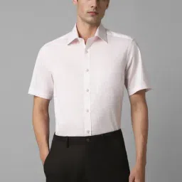 Louis Philippe Pink Cotton Regular Fit Printed Shirt-picture-34