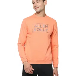 Allen Solly Orange Cotton Regular Fit Printed Sweatshirt-image-85