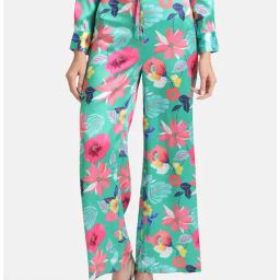 Kazo Green Printed Drawstring Pants-picture-8