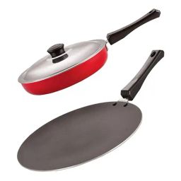 Nirlon Red Aluminium Non-Stick Cookware Set of 2-picture-10