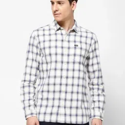 Wrangler Pale White Regular Fit Checks Shirt-image-49